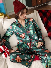 Chillnights PJS8 Women's Satin Digital Print Pajama Set - Multicolor - View 5