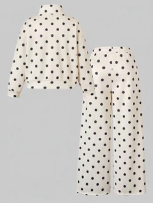 SHEIN 青少年女孩秋季套裝 1/4 拉鍊寬鬆衛衣與運動長褲套裝，休閒版型，返校季，秋冬款 - 白色 - 查看 6