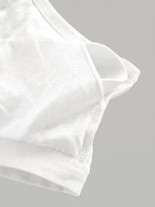 SHEIN Girlism 青少年女孩內衣與胸罩 3件/組 新款極簡休閒加墊親膚舒適內衣學生胸罩套裝，適合四季，返校季 - 白色 - 查看 4