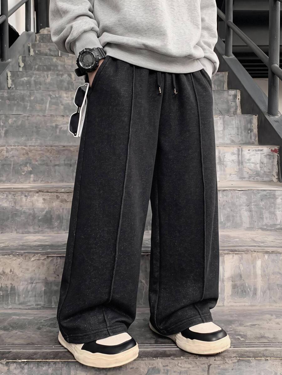 SHEIN 兒童小男孩休閒百搭寬鬆長褲 - 彩色 - 查看 1