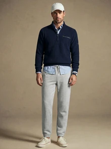 Lornavo Men's Casual Drawstring Waist Tapered Sweatpants - Light Grey - View 7