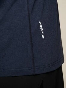 OTTIMOZO Men's Horn Print Casual Fitness Sports Tank Top - Navy Blue - View 6