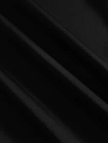 Manfinity AFTRDRK 男士休閒日常穿著，外出必備，Ins風，華麗派對，街頭成熟感，寬鬆版型襯衫 - 黑色 - 查看 6