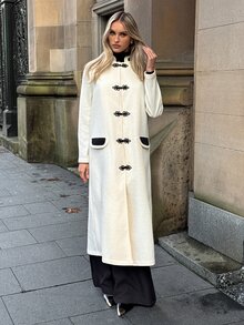 Aloruh Abrigo largo de mujer para otoño/invierno, abrigo de estilo ...