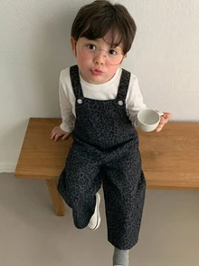 DAZY 嬰兒(男童)韓版復古寬鬆牛仔吊帶褲，夏季薄款休閒時尚長版連身褲，秋季適用 - 彩色 - 查看 8