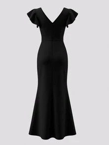 GlowEve CURVE Plus Size Women's Spring/Summer Fashion Casual Slim Fit Mermaid Dress - Black - View 2