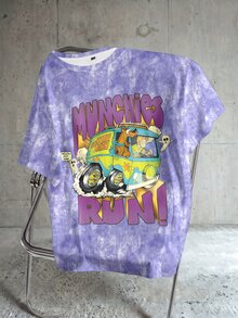 SCOOBY-DOO X SHEIN Plus Size Women's Cartoon Print Casual Daily Wear T-Shirt - White - View 9