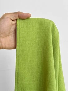 Maweii Cardigan Panjang Terbuka Depan Gaya Cheongsam Cina Ukuran Plus untuk Musim Gugur - Hijau - View 8
