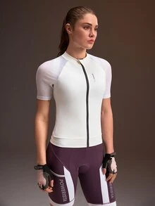Powerista Jaket Sepeda Lengan Pendek Putih Wanita - Putih - View 5