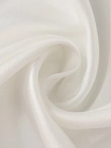 Balvessa Blus Elegan Wanita Warna Polos dengan Renda Kontras dan Kancing Tunggal - Putih - View 5
