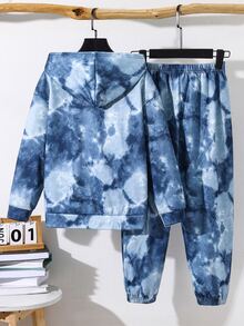SHEIN Boys Casual Comfortable Versatile Crew Neck Sweatshirt & Long Pants Set - Multicolor - View 2