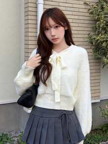 FRIFUL Women's Solid Color Casual Versatile Daily Wear Hooded Sweater Fall - Beige - View 3