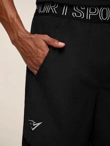OTTIMOZO Men's Casual Loose Fit Sports Shorts, Gym,Cooling,Lightweight,Running,Workout,Outdoor,Breathable,2-In-1 Shorts, - Black - View 5