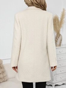 SHEIN Clasi Women's Autumn/Winter Casual Versatile Overcoat - Apricot - View 2