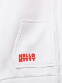 Maija Kids HELLO KITTY AND FRIENDS | SHEIN Maija Kids 女童小女孩優雅仙女公主貓頭鷹海德薇圖案白色圓領衛衣與格紋裙套裝，返校、婚禮、7歲生日、秋季 - 白色 - 查看 6