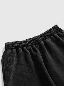 ROMWE Street Life Women's Elastic Waist Casual Versatile Daily Wear Shorts - Dark Grey - View 3