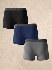 EverLounge 男士字母腰帶休閒四角內褲 (3件組) - 彩色 - 查看 2