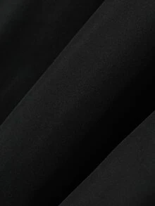 DAZY Mantel Pria Longgar Berbantalan dengan Kerah Bulu Besar, Warna Abu-abu, Desain Kancing dan Hem Elastis - Hitam - View 7