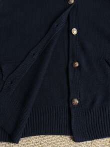 Grovea Cardigan Rajut Kasual Lengan Panjang Kancing Tunggal Ukuran Besar untuk Wanita Musim Dingin - Hitam - View 4