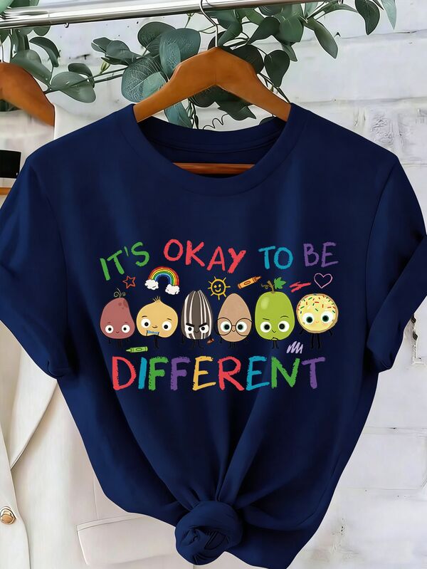 EMERY ROSE It's Okay To Be Different Shirt, Sped Tee, Special Education Shirt, AAC Teacher Shirts