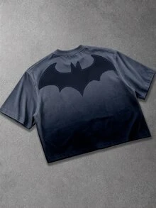 BATMAN X SHEIN Manfinity EMRG 男士街頭風寬鬆休閒T恤 - 彩色 - 查看 2