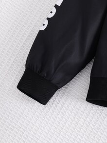 SHEIN Tween Boy Autumn/Winter Casual Streetwear Racing Baseball Jacket - Multicolor - View 4