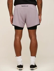 OTTIMOZO Men's Drawstring Waist Casual Versatile Daily Travel Sports Shorts, Gym,Workout,Cooling,Outdoor,Men's 2-In-1 Workout Shorts,High Stretch - Purple - View 2