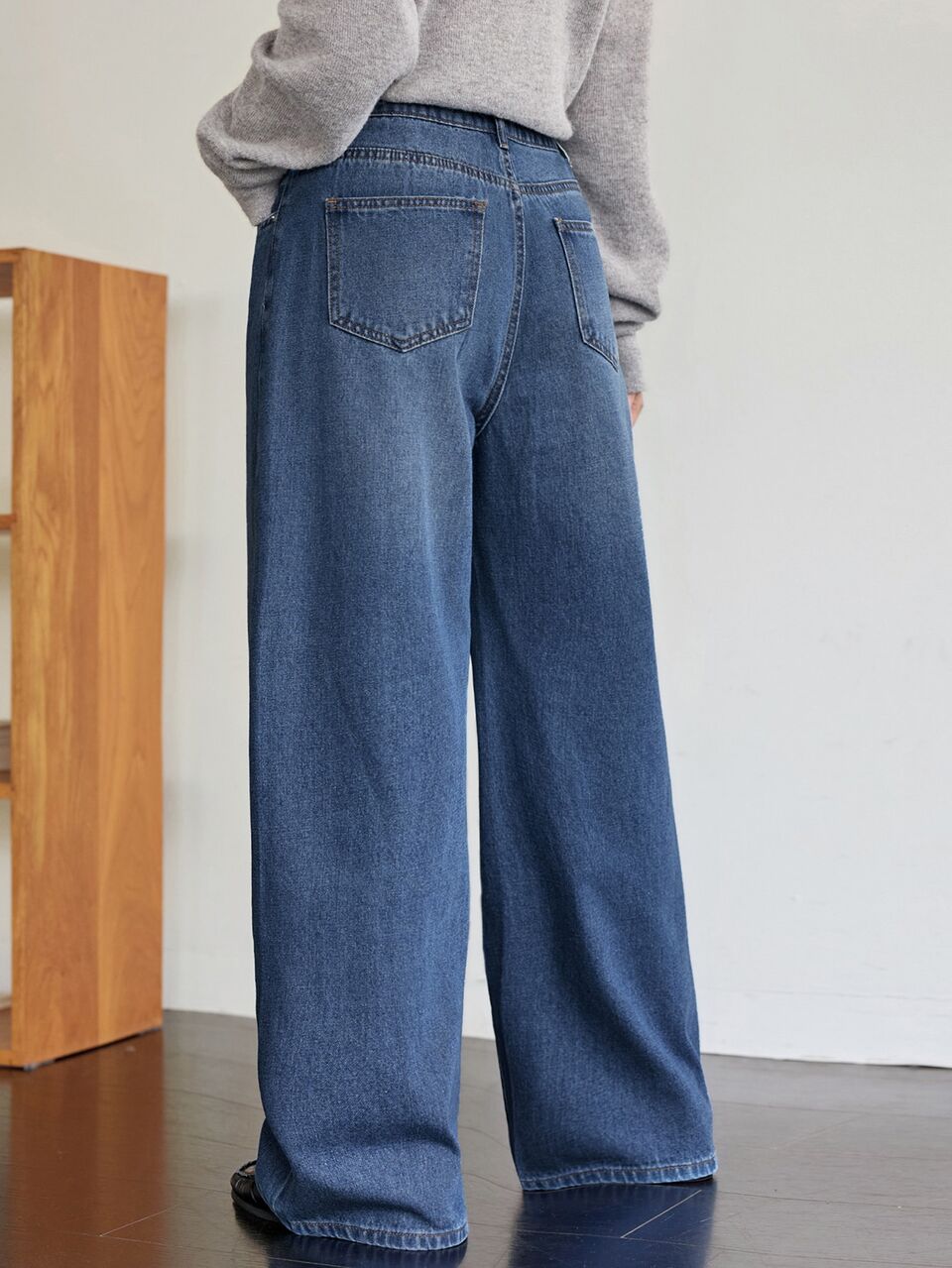 Women's Casual Washed Wide Leg Jeans