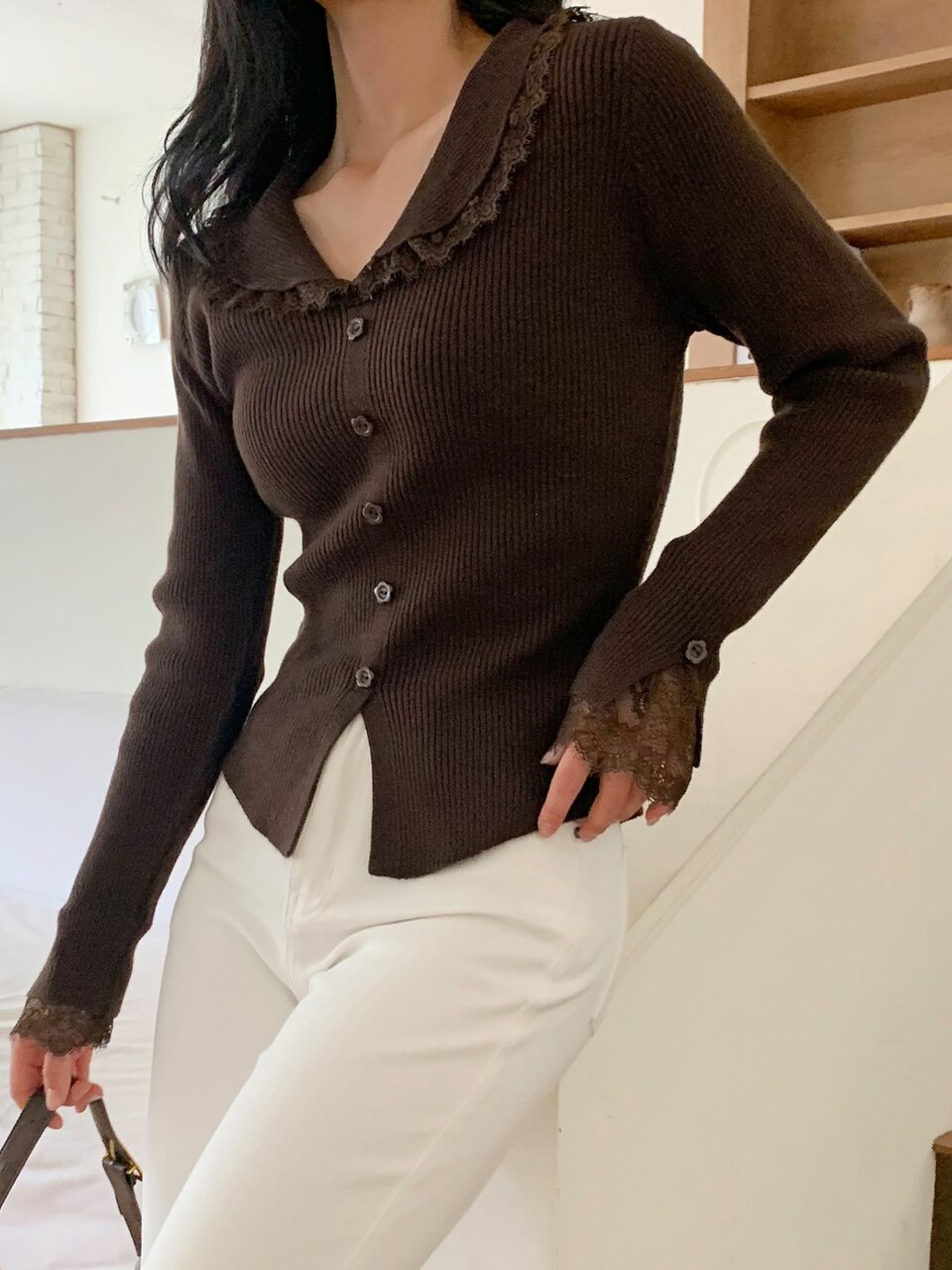 Women's Lace Patchwork Casual Versatile Daily Wear Sweater