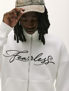Baseblock Men's Comfortable Streetwear Pure Cotton Sweatshirt, New Fall Looks - White - View 3