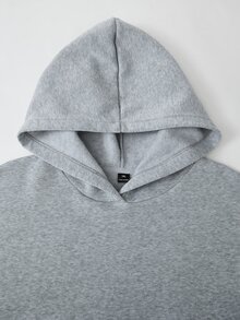 Rusticease Sweatshirt Hoodie Ukuran Besar Gaya Korea Bordir Berongga Warna Blok Formal Liburan Wisuda Liburan Musim Gugur Kasual Abu-abu - Grey - View 5