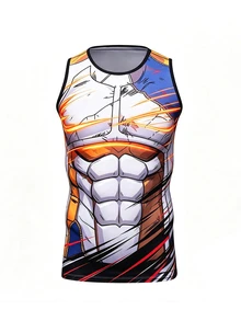 Gym Rark Men's All-Over Print Casual Daily Sports Top, Gym - Multicolor - View 1