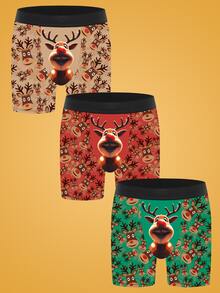 Notgurli Men's 3-Pack Fashion Printed Boxer Briefs - Multicolor - View 1