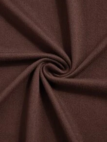 Poshavie Poshavie Plus Size Elegant Long Sleeve Bodycon Midi Dress Metal Ring Ruched Wrap Party Autumn Dress - Brown - View 8