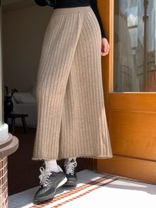 DAZY 女款不對稱純色休閒優雅裙 - 咖啡棕 - 查看 3