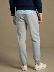 Lornavo Men's Casual Drawstring Waist Tapered Sweatpants - Light Grey - View 2