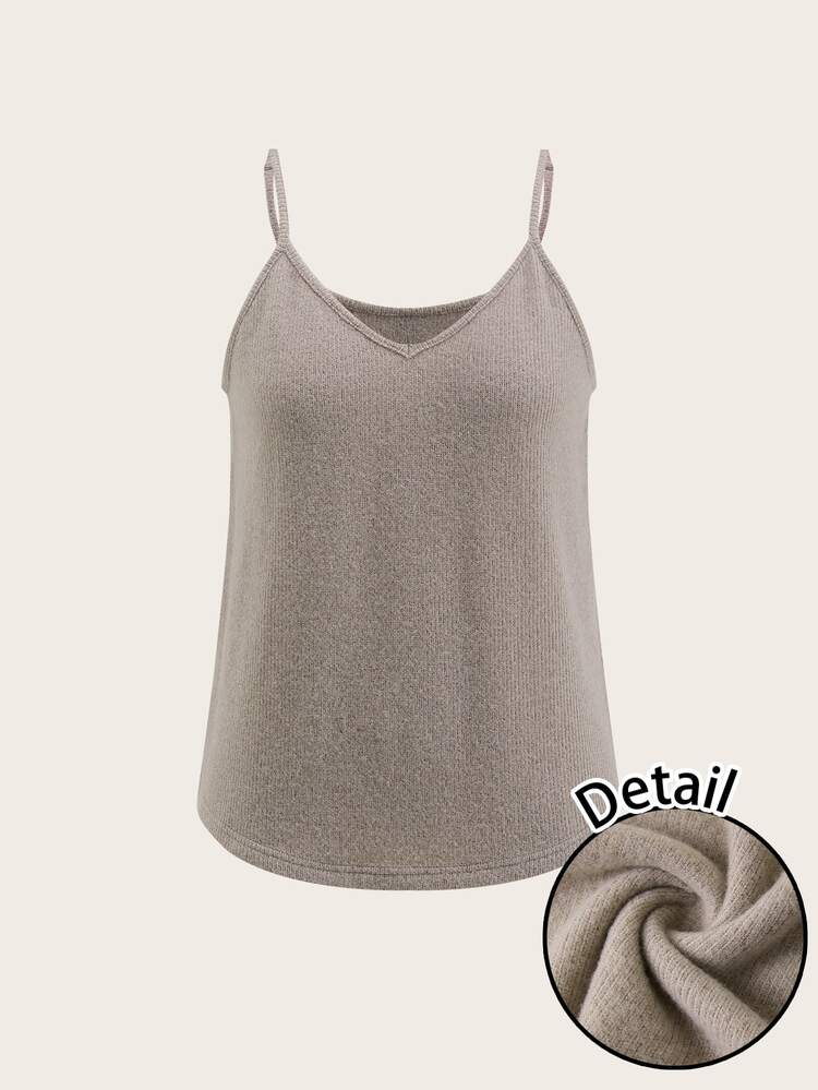 Tseoso Faux Knitted Camel Color Versatile Women's Vest Suitable For Early Autumn - Camel - View 1