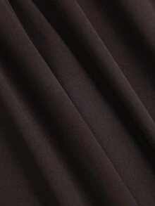 Sweetra Celana Panjang Wanita Model Baru dengan Detail Kerut di Pinggang, Potongan Lurus, Kasual, Cocok untuk Komuter, Modis, dan Serbaguna, Warna Cokelat Kopi. - Coffee Brown - View 5