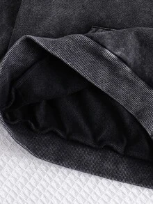 SHEIN 小男孩破舊風長袖口袋設計運動衫 - 彩色 - 查看 8