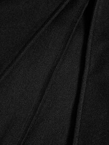 Firerie Plus Size Fashion Streetwear Button-Up Wool Jacket - Black - View 8