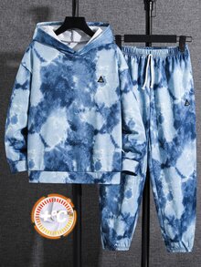 SHEIN Boys Casual Comfortable Versatile Crew Neck Sweatshirt & Long Pants Set - Multicolor - View 6