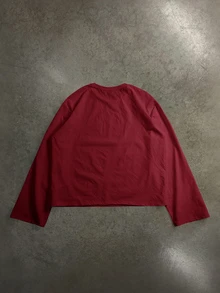 Manfinity ZONE917 Men's Hip Hop Lips Graphic Print Crew Neck Long Sleeve T-Shirt - Burgundy - View 6
