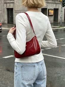 SHEIN 小眾設計修身長袖方領襯衫，百搭款 - 白色 - 查看 2