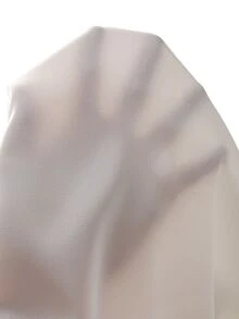 Balvessa Blus Elegan Wanita Warna Polos dengan Renda Kontras dan Kancing Tunggal - Putih - View 6