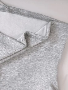 SHEIN BASICS 女款時尚百搭口袋拉鍊半開襟運動衫 - 淺灰色 - 查看 8