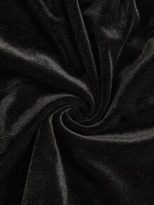 BamGleam Gaun Wanita Warna Polos dengan Desain Berongga dan Sambungan Cincin Seksi Model Halter Neck untuk Halloween, Klub Malam, dan Acara Musim Panas - Hitam - View 8