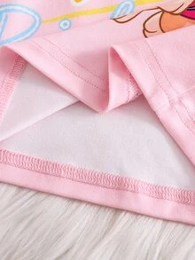 SHEIN | PAW Patrol 女童修身長袖長褲居家服 - 粉色 - 查看 4