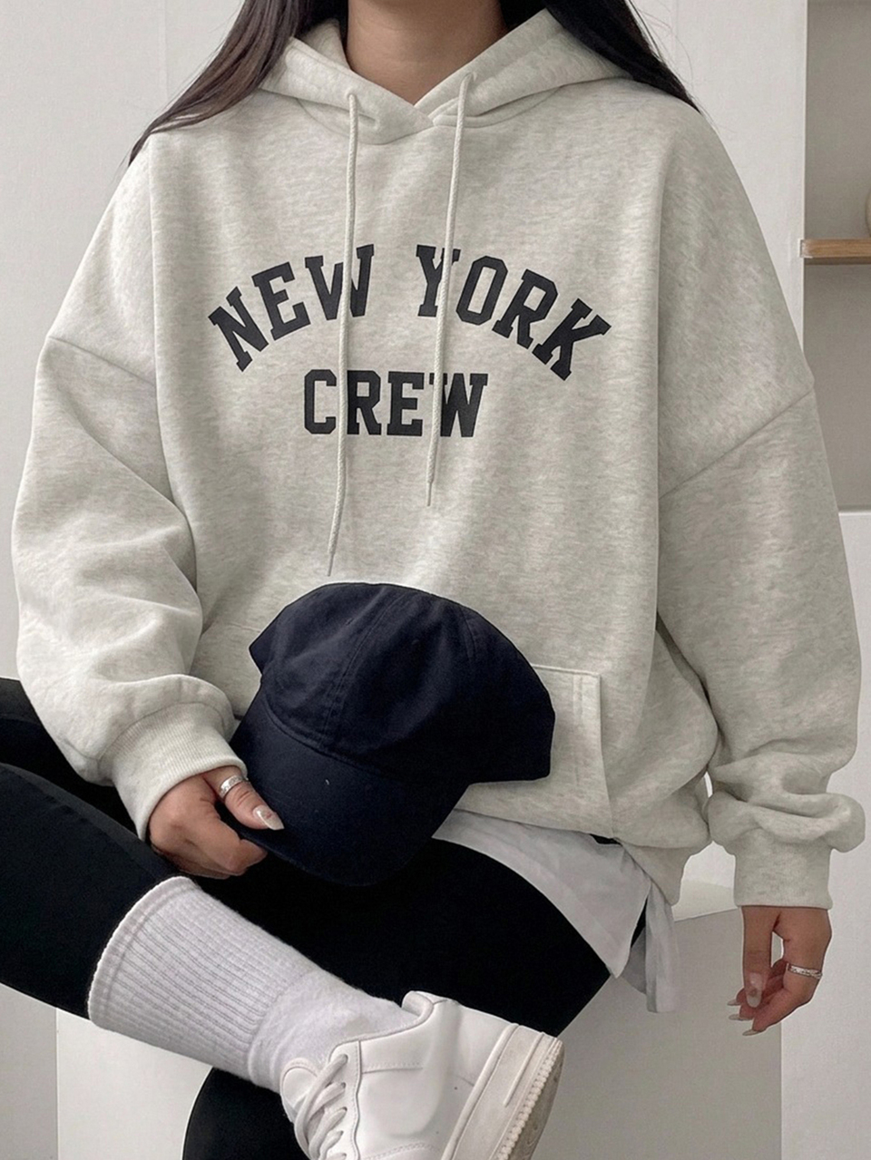 Dazy Plus Letter Print Loose Korean Style Sweatshirt Sweatshirt, Spring/Autumn New Arrival