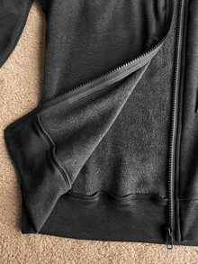 Attitoon Women's Wing Pattern Casual Daily Hooded Sweatshirt - Dark Grey - View 8