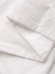 Dazy Plus Preppy Style Bowknot Lace-Up Flared Sleeve White Shirt, Spring/Autumn New Arrival - White - View 7
